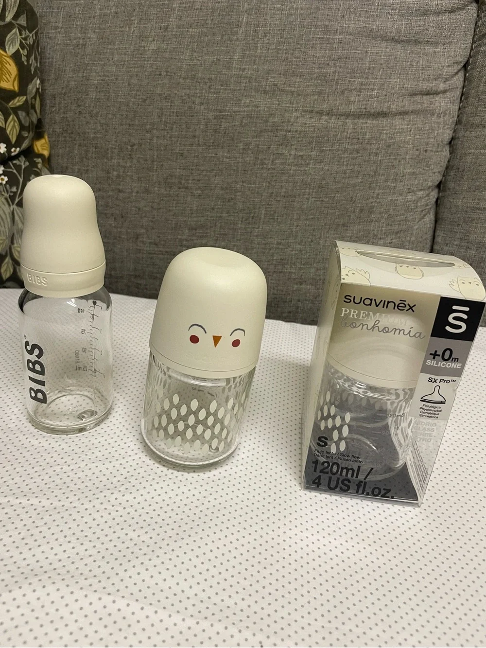 Glass Bottle Bundle-Suavinex and Bibs